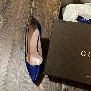 Gucci Vernice Crystal, Royal blue women Heels